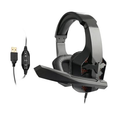 China 105db Wired Gaming Headset Over Head Gamer Headphone With Microphone Volume Control for sale