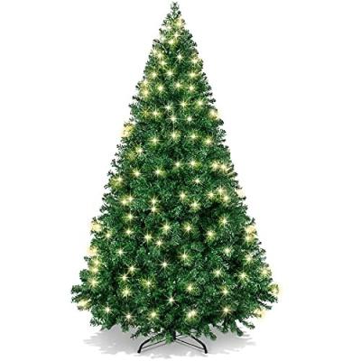 China Customized Environmentally Friendly Santa Tree Home Decor 100% Artificial Fuzz PVC No Size Modern Super Star Flocked Artificial Green Christmas Tree for sale