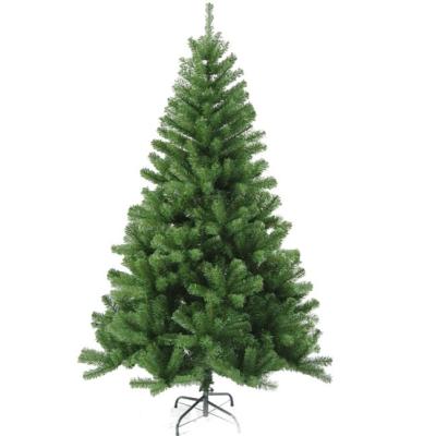 China Wholesale 5/6/7/8ft Artificial Green PVC Christmas Tree Full North Valley Fir With Metal Stand Party Decorations for sale