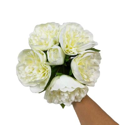 China Green Environmental Protection Artificial Bouquet High Quality 4 Heads Vintage Silk Flower Party Home Wedding Decorative Peony Artificial Flowers Bouquet for sale