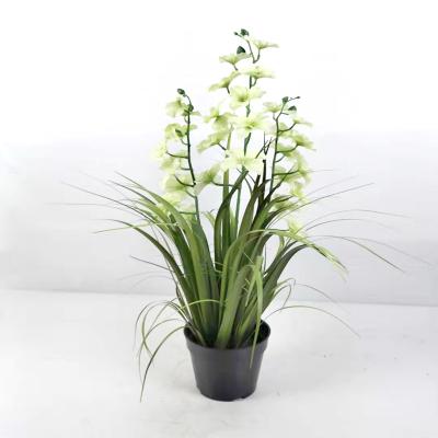 China American style three-headed pot factory direct sales potted artificial plants green orchid landscaping the latest hot big house for sale