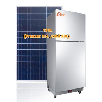 China 128L Hotel Solar Fridges And Solar Freezers Fridge Cheap Solar Fridge for sale