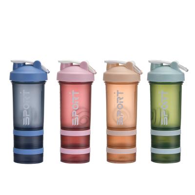 China Sustainable high quality bpa free gym protein shaker plastic portable bottle for sale