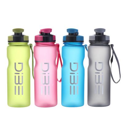 China Sustainable cheap bpa free team sports plastic single water bottles 700ml for sale