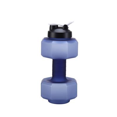 China Direct Viable Drinking Large Capacaity 2.4L Water Bottle Gym Exercise Fitness Dumbbell Shape Bottle for sale