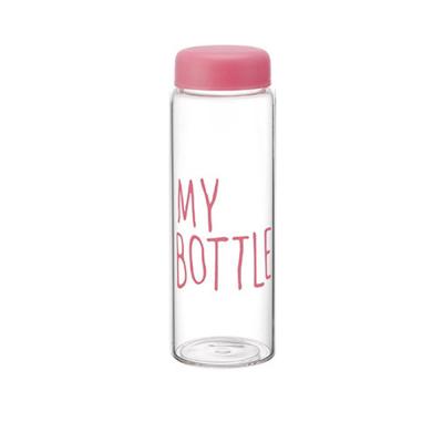 China Customized Viable Clear 500ml Empty Colorful Lid MY BOTTLE With Logo Printed Plastic Drinking Water Bottle for sale