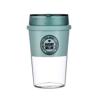 China Custom Wholesale Viable Leak Proof Plastic Transparent Clear Silicone Insulated Sleeve Strip Flip Top Lid Coffee Cup Mug for sale