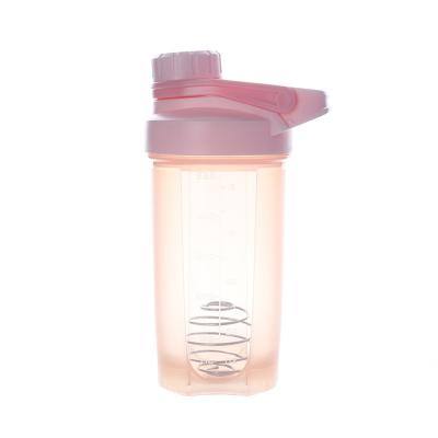 China Viable stainless steel ball bpa free clear transparent transparent cup body mark on plastic bottle shaker bottle for sale