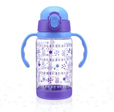 China Eco-Friendly Straw Type Eco-friendly Design Kids Water Bottle With Silicone Spout Feeding Bottle for sale