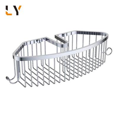 China Wholesale Custom Stainless Steel Corner Shelf Space Saving Wall Hanging Triangle Basket for sale