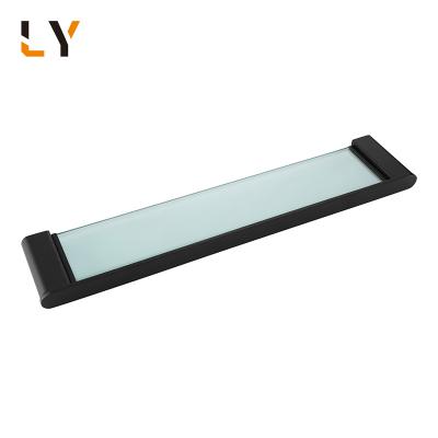 China User Friendly Wall Mounted Tempered Glass Stainless Steel Corner Rack Bathroom Shelf for sale