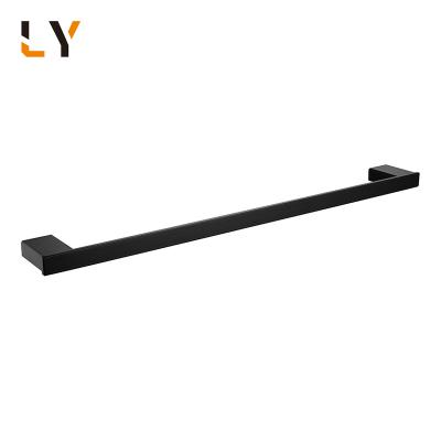 China Modern High Quality Black Stainless Steel Washroom Bathroom Accessories Towel Rack for sale