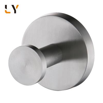 China Durable Metal Stainless Steel Rack Bathroom Wall Mount Coat Towel Robe Hook for sale