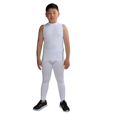 China Breathable Kids Leggings Less Compression Set 2Pcs Tank Tops And Gaiters Base Layer Quick Dry Wholesale for sale