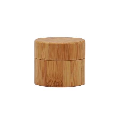 China 15g 30g 50g Container Eco - Friendly Bamboo Cream Jar With Bamboo Lid Packaging for sale