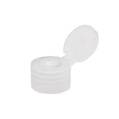 China Flip No 18-410 Flip Top Cap Plastic Cosmetic transparent Flip Top Screw Cap Wholesale for sale