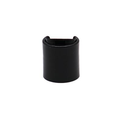 China Non Spill 18mm Disc Top Cap Black Plastic Cosmetic Cylinder 18mm Disc Top Screw Cap For Bottles for sale