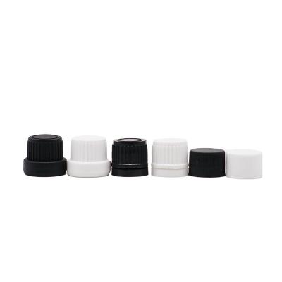 China Non Spill Visible 18mm White Plastic Tamper Cap For Tamper Proof Essential Oil Bottle Cap for sale