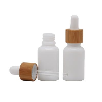 China Wholesale Essential Oil Cosmetic 10ml Dropper Glass Bottles With Bamboo Dropper for sale