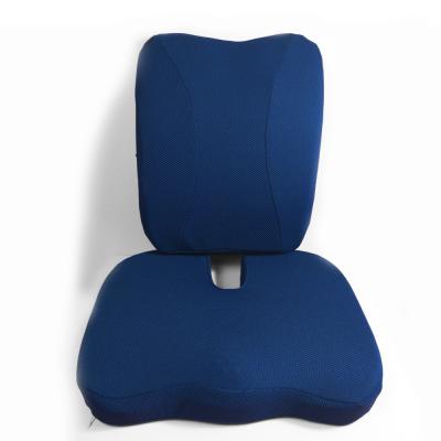 China Therapy Comfort Ventilated Car Seat Lumbar Support Pillow Set for Office Chair, Car, Wheelchair Memory Foam Chair for sale