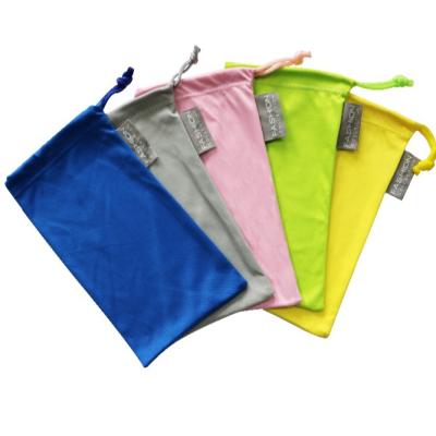 China Wholesale Glass Pouch Microfiber Glass Pouch With Washing Label for sale