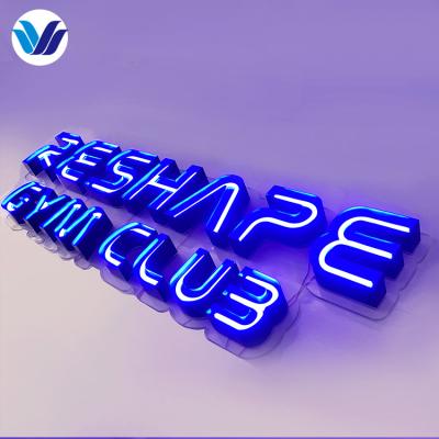 China Shops HONGSEN signs custom electronic acrylic metal letters logo outdoor store sign 3d led for sale