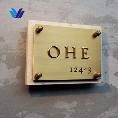 China HONGSEN Buildings Manufacturer Supply Custom Bronze Plaques Sign Board Promotional Designs For Stores for sale