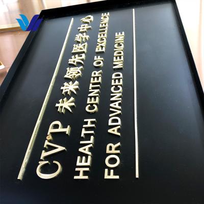 China Buildings Manufacturer HONGSEN Supply Customized Brass 3D Sign Advertising Sign Boards for sale