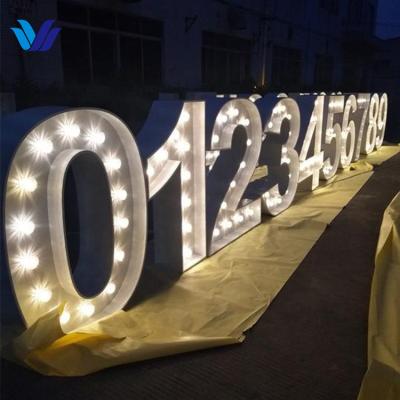 China Hongsen wholesale home led led letter lights big numbers marquee letters wedding sign light up numbers for sale