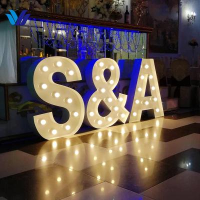 China Wholesale Hongsen Love Letter 4ft Metal Marquee Home Free Standing Giant Letters for sale