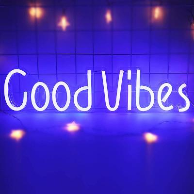 China Other Good Vibraphone Acrylic Blue Led Neon Restaurant Hanging Neon Lamp Wall Neon Sign Letters Lamp Bedroom Hotel Party Art Decoration for sale