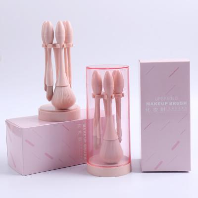 China Angular Blush 5pcs Wholesale Makeup Brush Box Private Label Makeup Cosmetic Packaging High Quality Set Brush for sale