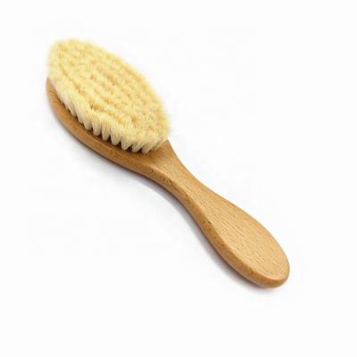 China Wholesale Natural Shaving Brush Bristle Hair Beard Comb Handle Shape Brush Cheap Beard Shaving Brush For Men for sale