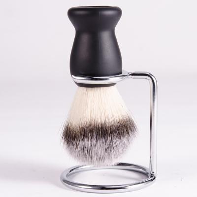 China Shaving Brush Makeup Brush Makers Men's Shaving Foam 2 Pieces Beard Brush Beard Holder Brush for sale