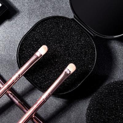 China Beauty Care Cosmetics Tools Size 7.5*4*2.5cm Portable Black Makeup Brush Cleaning Sponge Low Price Wholesale for sale