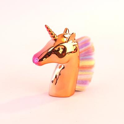 China Angular blush 2021 wholesale new design colorful horse manicure dust brush nail brush large quantity and more favorable price for sale