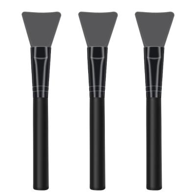 China Angular Blush Competitive Price Top Stretching All Black Silicone Face Mask Brush For Beauty for sale