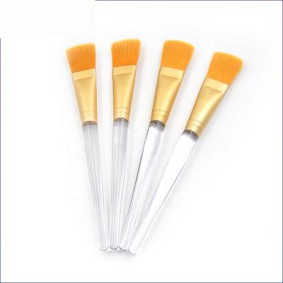 China Angular Blush LOW MOQ Hot Sale Custom Clear Handle Face Mask Brushes Application Brush For Skin Care for sale