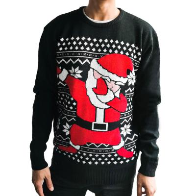 China Custom Cheap Mens Sweaters Anti Shrink Knitted Santa Claus Sweater Desgin Unisex Ugly Christmas Party Pullovers Fashion for sale