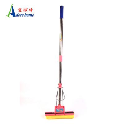 China Sustainable Canton Stainless Steel Telescopic Pole Grade Sponge PVA Fair Commercial Broom for sale