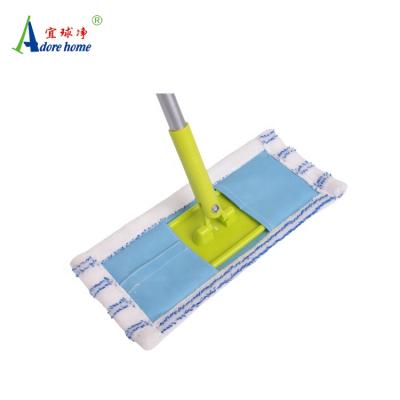 China Sustainable Wholesale Durable Floor Cleaning Flat Head Microfiber Steel Handle Feature Feature Eco ORIGIN Material Polyester Type For Home for sale