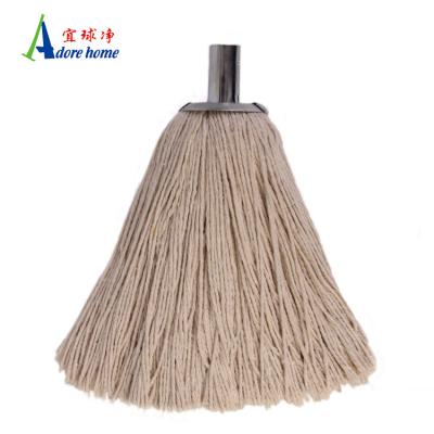 China Sustainable Water Mop Head Made Of Cotton Threads With Iron Clip For Floor Cleaning Mop for sale