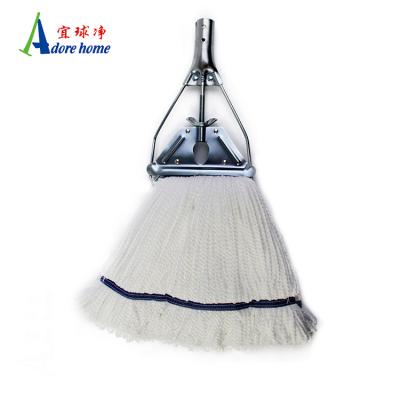 China Durable Cloth Strips With Bead Blue Washable Clean Floor Cloth Cleaning Mop Microfiber for sale