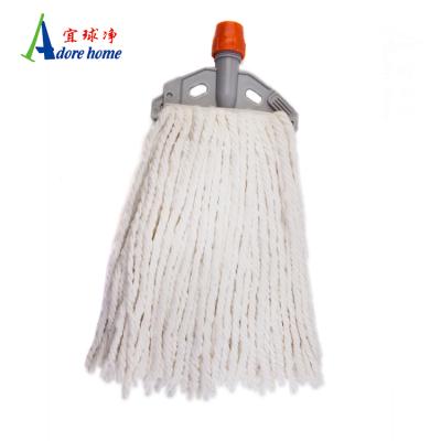 China Sustainable Popular Reusable Cotton Mop Head Refill With Big Plastic Clip for sale