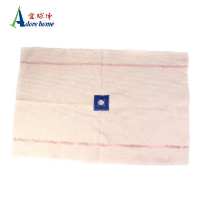 China Sustainable Recycle White Raw White Cotton Wash Cloth Cleaning Cloth With A Hole In The Middle for sale