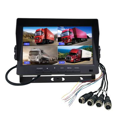 China Safe Parking 2022 Wireless Truck Rearview Camera System Digital Wireless Backup Camera Quad Monitor Rear View System 1ch 2ch 4ch 7inch for sale