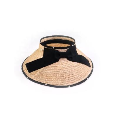 China Character Amazon Products Ladies Hot Sun Make Straw Hat Raffia Empty Top Cap For Summer Autumn Spring Character COPISOYA 57cm Travel Resistant for sale