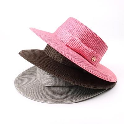 China Character Hat Sale Plain Dyed Straw Hats Summer Unisex Beach for sale