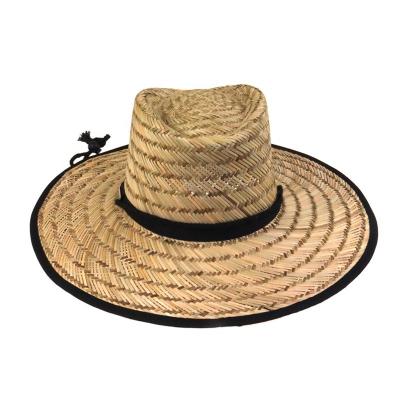 China Mens Summer Hats Striped Stylish Hollow Straw Hats For Beach Sun Hats Anti-UV Sun Hat With Big Brim Simple Custom Striped for sale