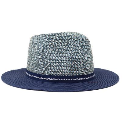 China Custom Checked Color Straw Paper Beach Summer Fashion Hot Selling Top Hats for sale